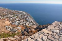 Blick von der Stätte des Antiken Thira
