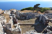 Alte Wohnhäuser der antiken Stadt Thira