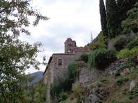 Blick zum Pantanassakloster in Mistras