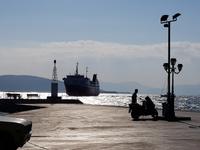 Die Fähre aus Athen läuft ein, für unsere Rückfahrt in die Hauptstadt