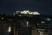 Akropolis bei Nacht
