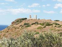 Der Poseidontempel aus der Ferne - Kap Sounion