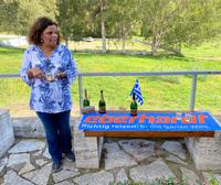 Olympia - offizielle Verabschiedung von unserer örtlichen Reiseleiterin Anastasia und den Fluggästen...