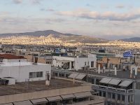 Dachterrasse Hotel Titania Blick auf Athen