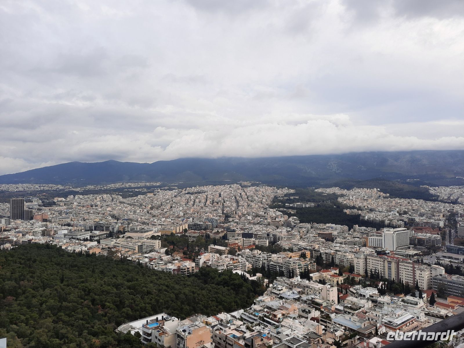 Stadtberg Lykabettus mit Blick auf Athen 