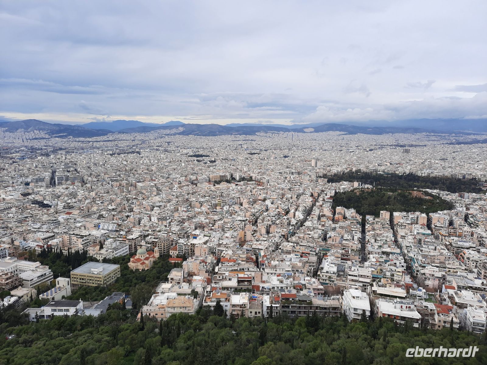Stadtberg Lykabettus mit Blick auf Athen 