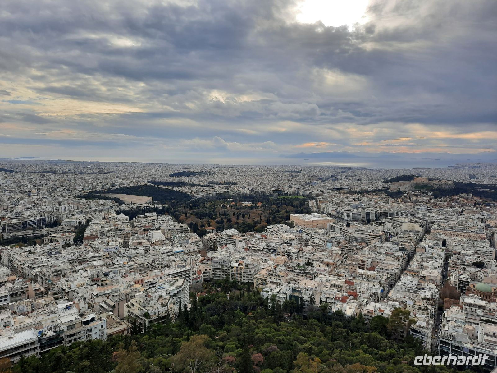 Stadtberg Lykabettus mit Blick auf Athen 