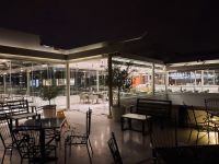 Morgenstimmung auf der Dachterrasse des Hotels 