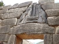 Dreieckstein mit Löwen Mykene