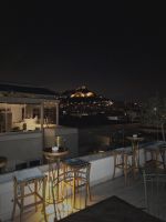 Blick von der Dachterrasse des Hotels