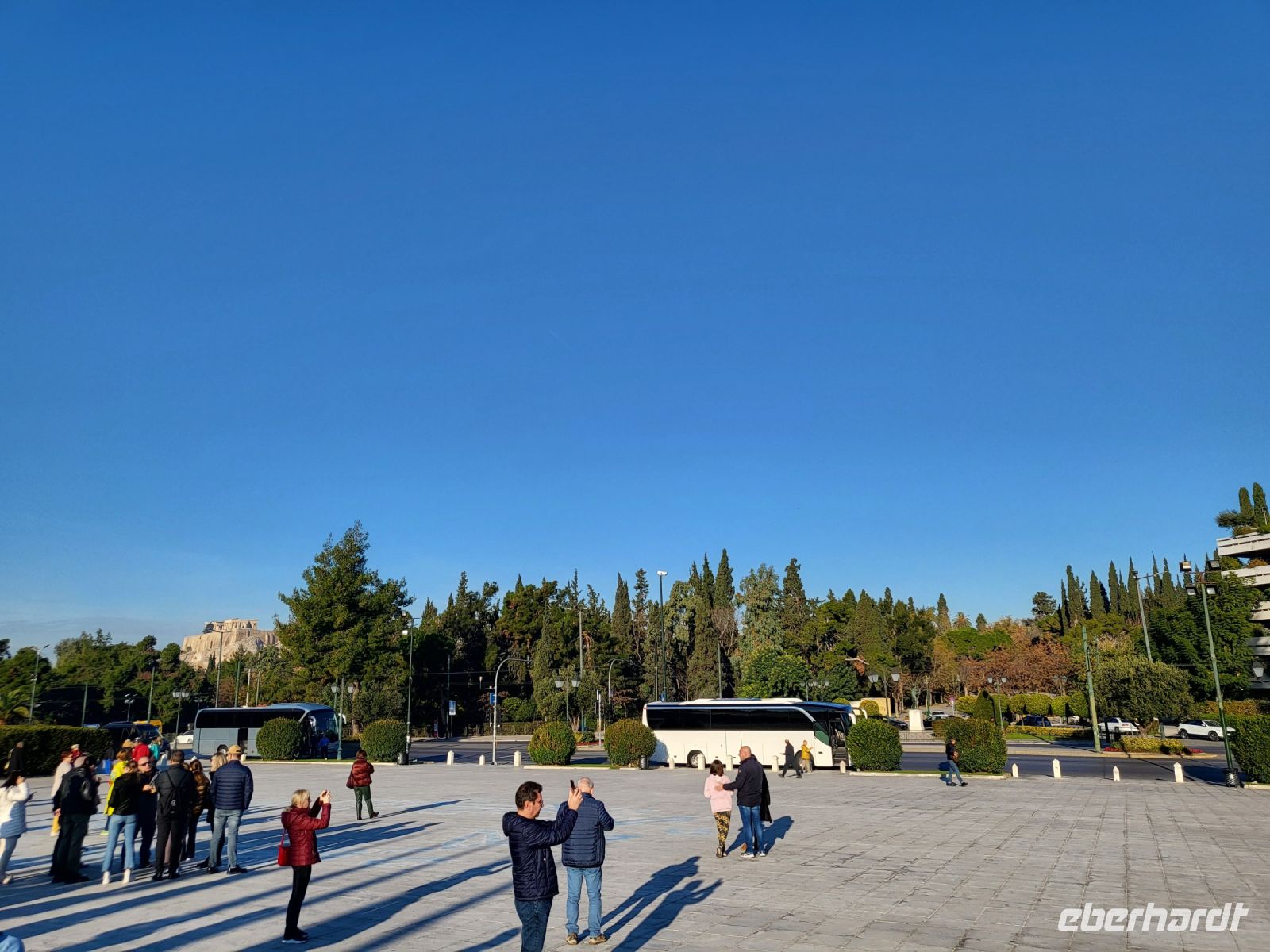 Blick vom Stadion zur Akropolis 