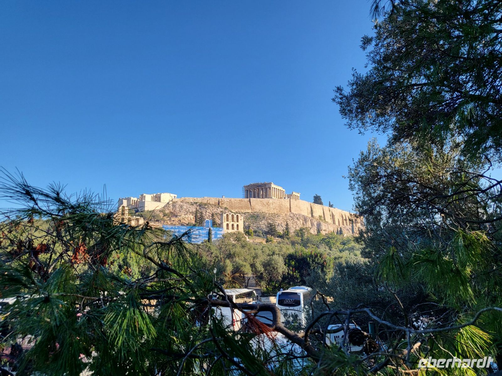 Parkplatz unterhalb der Akropolis 