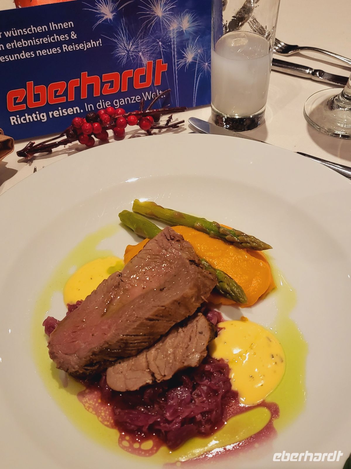 Auszug aus dem Gala-Dinner-Menü am Silvesterabend