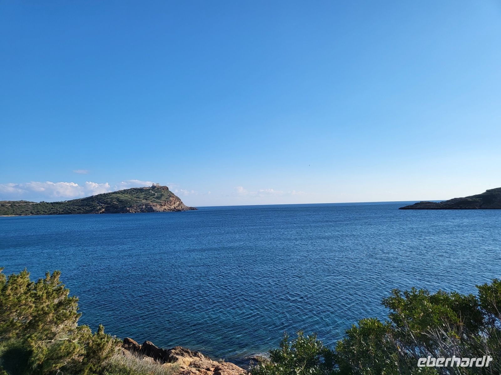 Blick von weitem auf Kap Sounion 
