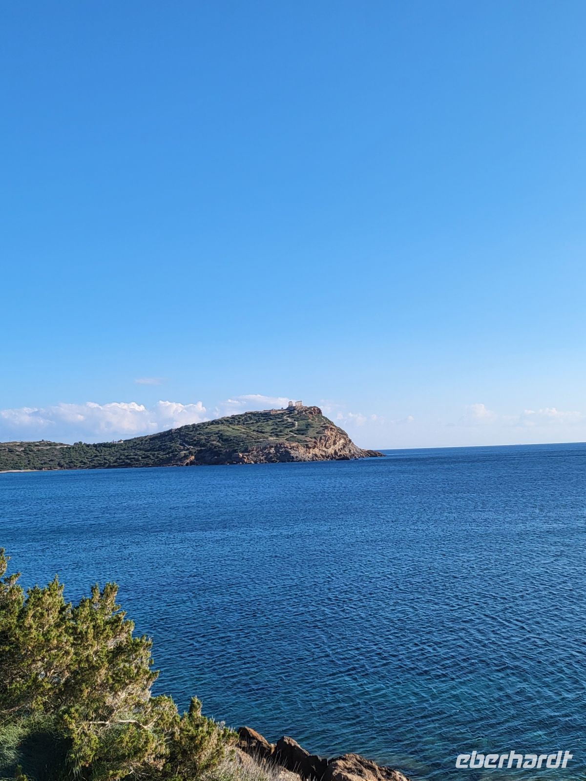 Blick von weitem auf Kap Sounion 