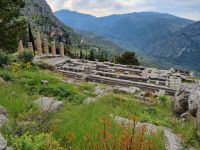 Delphi - Blick vom Theater zum Apollontempel
