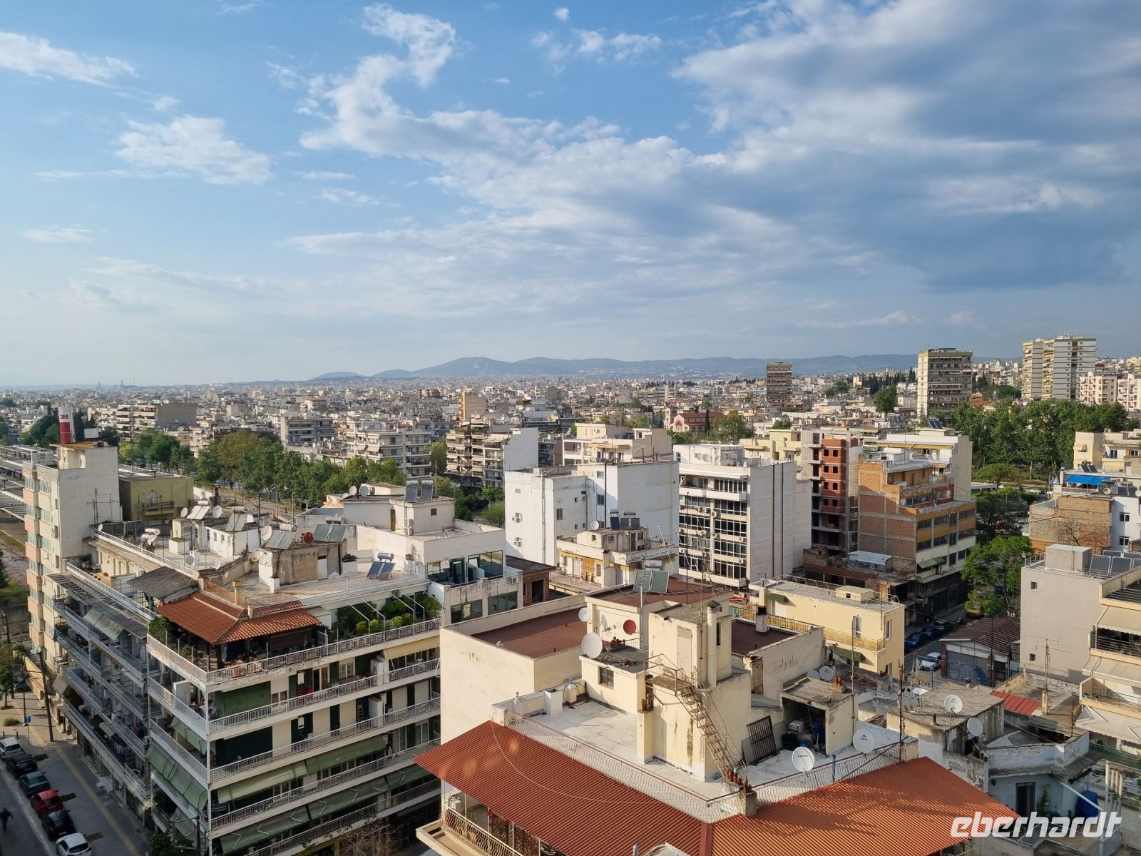Thessaloniki - Ausblick von der Dachterrasse des Hotel 