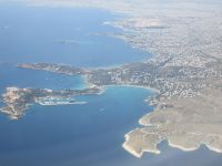 kurz vor der Landung in Athen