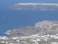 Thira mit Kreuzfahrtschiff und Oia