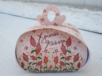 ein Osterei als Geschenk beim Verlassen der Panagia Tourliani