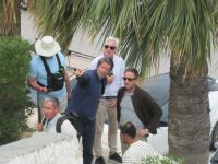 Live- Dreharbeiten in Parikia mit David Duchovny