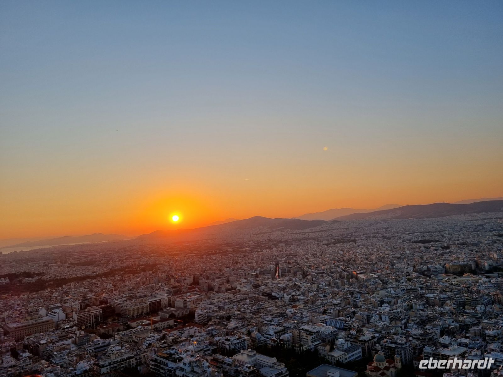 Athen - Sonnenuntergang auf dem Lykabettus-Hügel