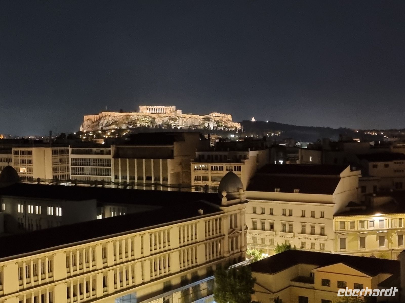 Athen - Ausblick von der Dachterrasse  des Hotels 