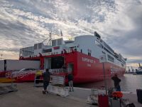 Boarding auf der Fähre in Ancona