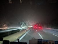 Wahnsinnig regnerische Fahrt zum Hotel