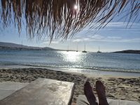 Paros: Am Strand vor dem Hotel Alkyon