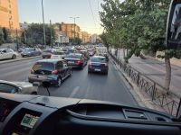 Athen: Rushour bei der Fahrt zum Hotel Titania