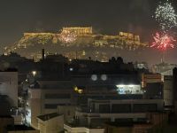 Feuerwerk Sylvester in Athen