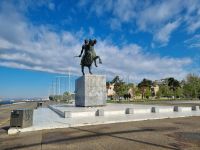 Thessaloniki - Neue Promenade (Statue Alexander des Grossen)