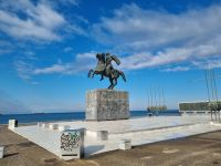 Thessaloniki - Neue Promenade (Statue Alexander des Grossen)