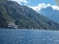 Schifffahrt zum Berg Athos - Kloster Grigoriou mit Berg Athos