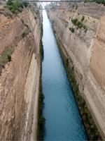 Der Kanal durch den Isthmus von Korinth
