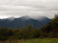 Die Gipfel des Olymp hüllten sich in Wolken