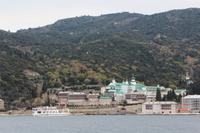 Bootsfahrt Ouranoupolis mit Blick auf Mönchsrepublik