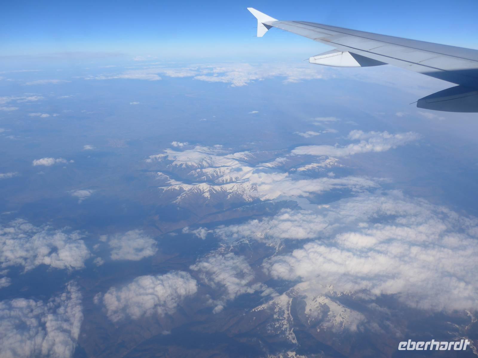 Lesbos, Flug über Bulgarien