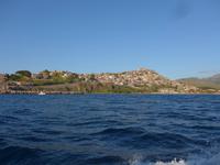 Lesbos, Molivos, vom Boot aus
