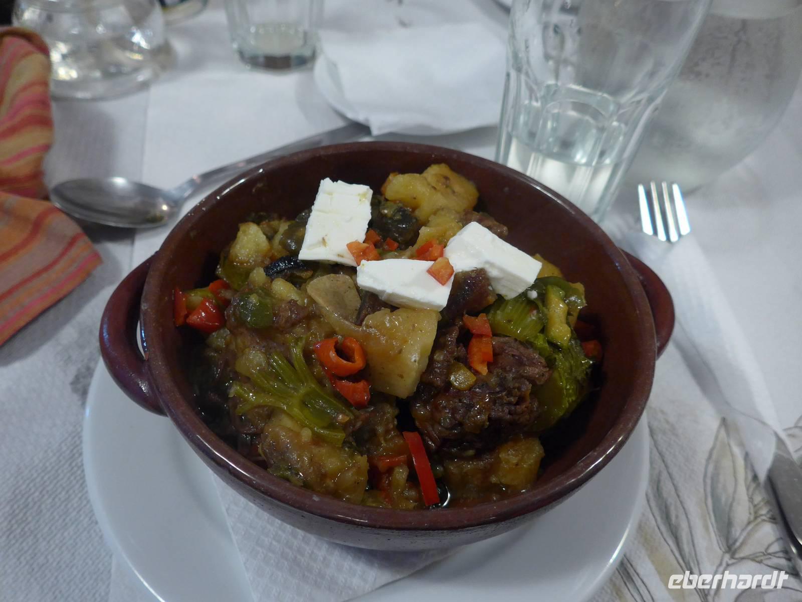 Lesbos, Molivos, Abendessen im Tropicana