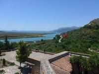 Korfu, Albanienausflug, Butrinti, Blick  auf den Vivar-Kanal und auf die Insel Korfu