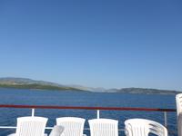 Korfu, Schiff nach Albanien, Vivar-Kanal Einfahrt