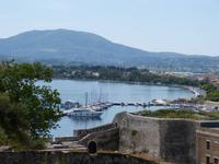 Korfu Stadt, Blick von der Festung zur Garitsabucht
