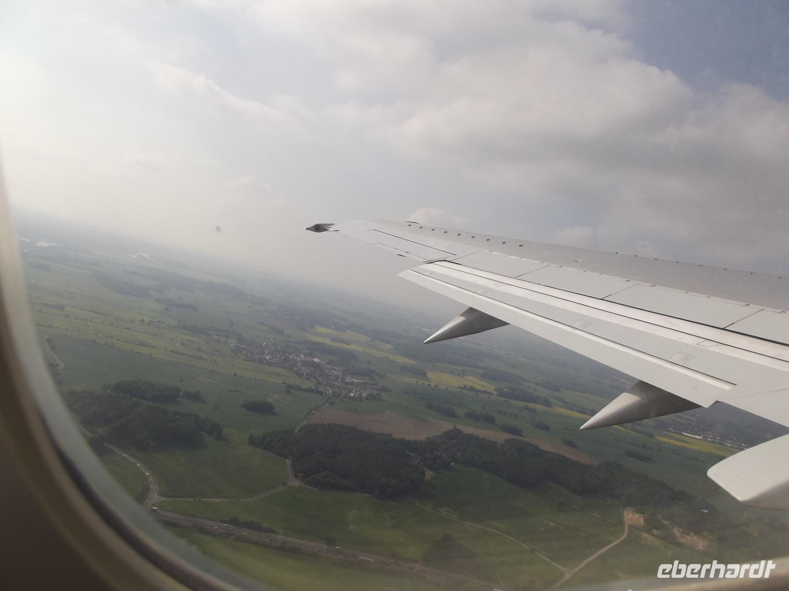Blick aus dem Flugzeug