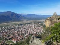 Meteora-Felsen - Kloster St. Stephan (Ausblick auf Kalambaka)