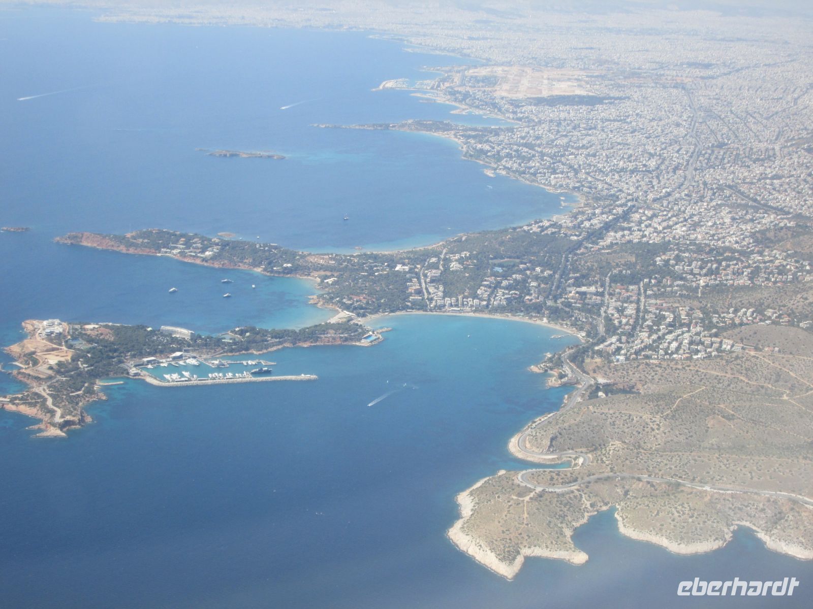 kurz vor der Landung in Athen