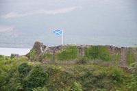 Scottish Flag above Urquhardt Castle