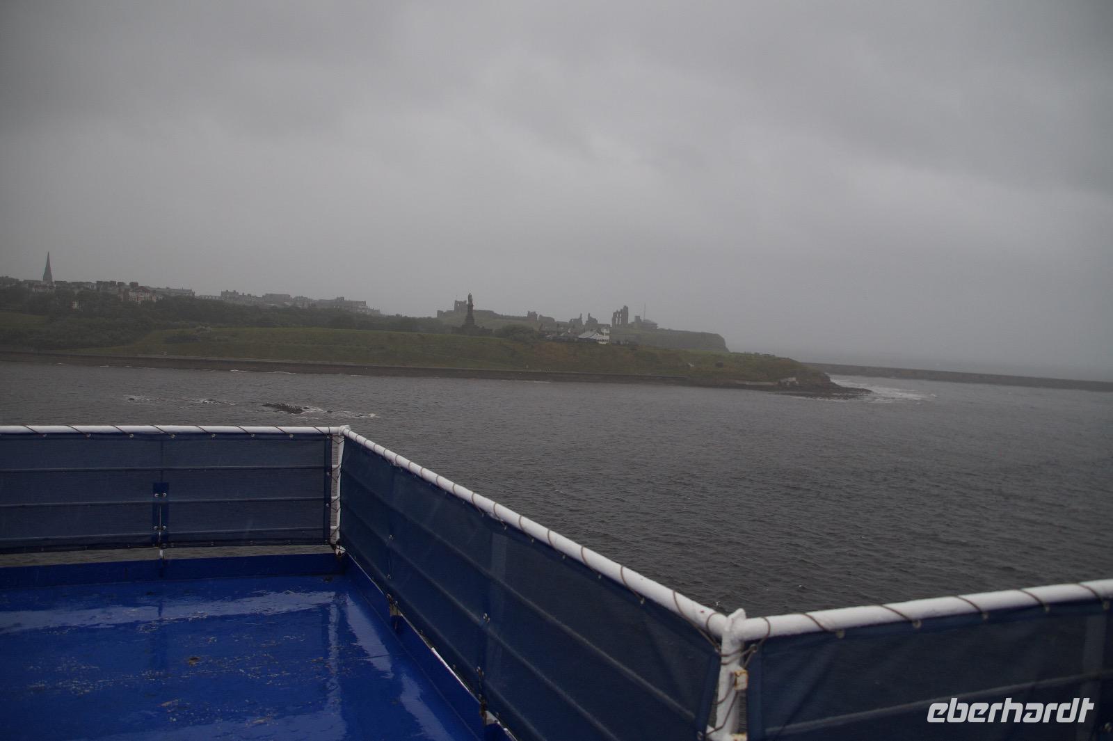 Tynemouth Abbey im Drizzle Rain
