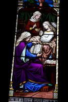 Szene in Fenster, Sakristei St. Kentigern, Glasgow: Bibellektüre